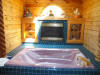 Tonto's Tee Pee whirlpool bath with fireplace